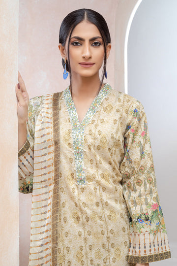 Bonanza Satrangi Beige Lawn Suit Ssk223p11 Eid Pret 2022 Online Shopping